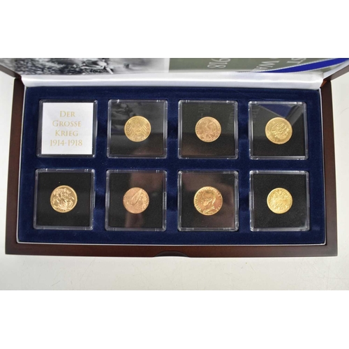 25 - World War I 1914-1918 Allied and Central Powers Seven Coin Gold Set, comprising of a Wilhelm II Germ... 