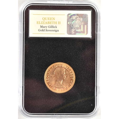 27 - A Queen Elizabeth II 22ct gold sovereign, dated 1967, sealed in a plastic capsule.