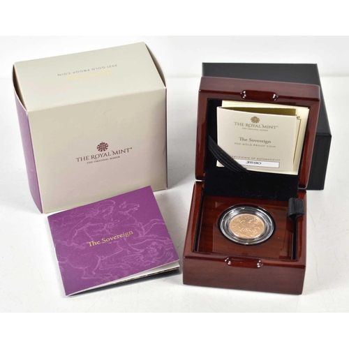 6 - An Elizabeth II Royal Mint 2021 gold proof full sovereign, 7.98g, with fitted case and certificate o... 