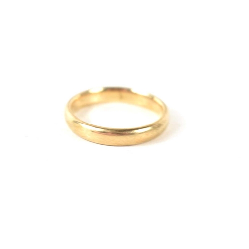 74 - A 9ct gold wedding band, 6.4g