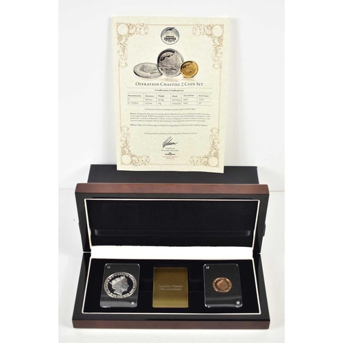 8 - A London Mint Operation Chastise gold and silver coins set, limited edition, the set containing a 22... 