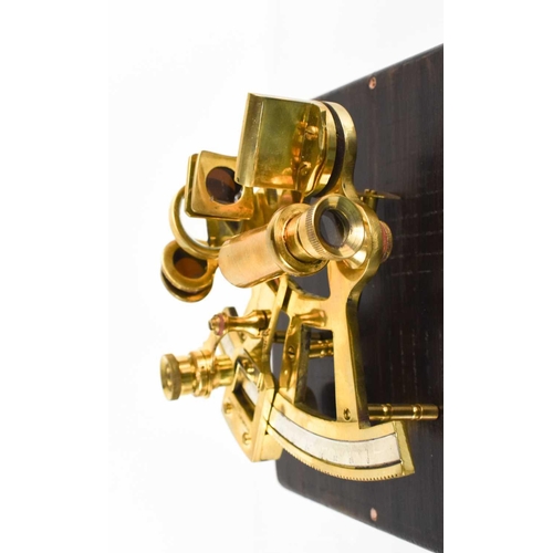 225 - A brass sextant by Stanley of London, 1922, boxed.