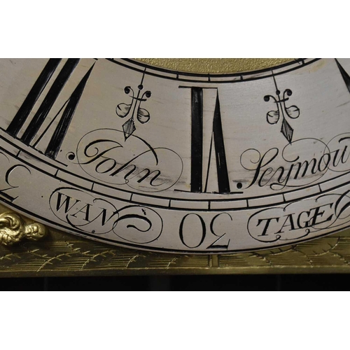 445 - A fine and rare 18th century longcase clock by John Seymour, the brass clock face having a silvered ... 