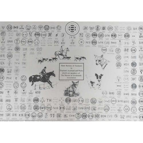 52 - A map of Britain showing the Foxhunts of England, Wales and Scotland, 72 by 54cm and another showing... 