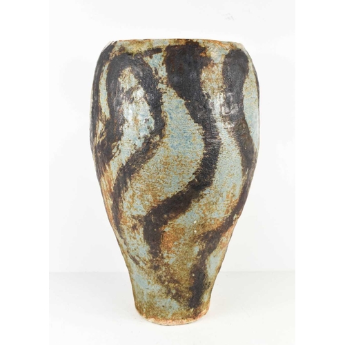 71 - A large studio pottery vase, inscribed to the base Darvill, 40cm high.