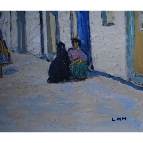 13 - Letitia Marion Hamilton RHA (1878 - 1964): A Street Mazare, scene on the Iberian coast, monogram sig... 