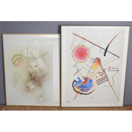 40a - Two Wassily Kandinsky framed and glazed posters, one example for the Centre Georges Pomidou, 58cm 77... 