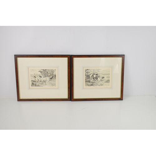 45 - After Simon Bull (20th Century British): a pair of etchings, comprising English Setters and Pointers... 