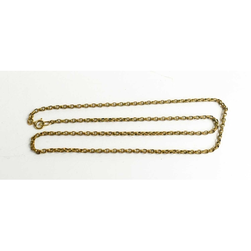 150 - A 9ct gold chain link necklace, with a hoop clasp, 6.8g.