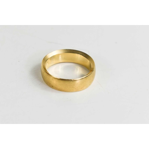 228 - A 9ct gold wedding band, size Q/R, 7.1g.