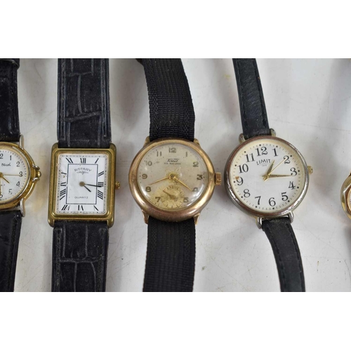 378 - A group of five wristwatches, some vintage to include examples by Tissot, Limit, Oris and others.