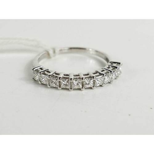 54 - An 18ct white gold and diamond ring, comprising ten brilliant cut diamonds, size K, 2.14g.