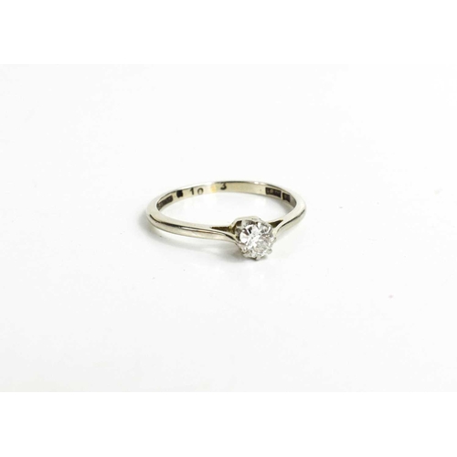 84 - An 18ct gold and diamond solitaire ring, the brilliant cut diamond in an eight claw setting, approxi... 