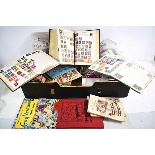 139 - A selection of stamp albums, part complete, to include one album containing four Penny Reds and othe... 