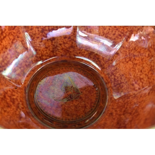 159 - Wedgwood Fairyland Lustre octagonal bowl, by Daisy Makeig-Jones, the exterior decorated with birds o... 