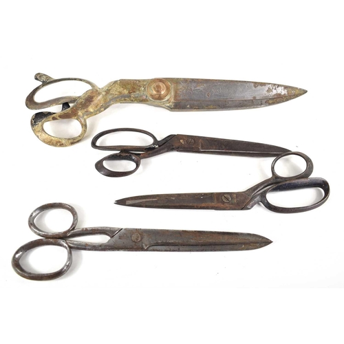 290 - A pair of late 19th/early 20th century American tailor's shears made by R Heinisch, Newark, NJ, USA,... 