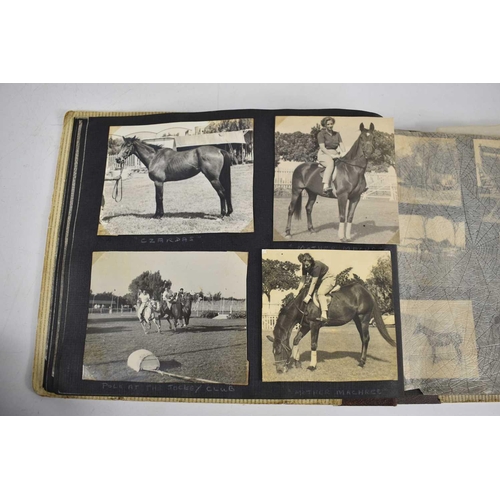 298 - A 1940s photograph album containing photos of King Faroulk presenting the Challenge Cup, Ferusiya Cl... 