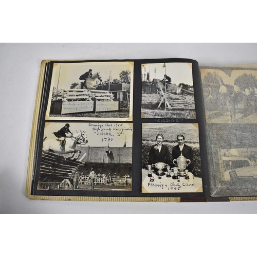 298 - A 1940s photograph album containing photos of King Faroulk presenting the Challenge Cup, Ferusiya Cl... 