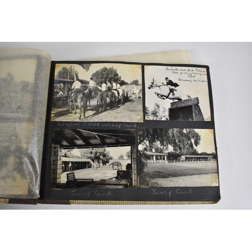 298 - A 1940s photograph album containing photos of King Faroulk presenting the Challenge Cup, Ferusiya Cl... 