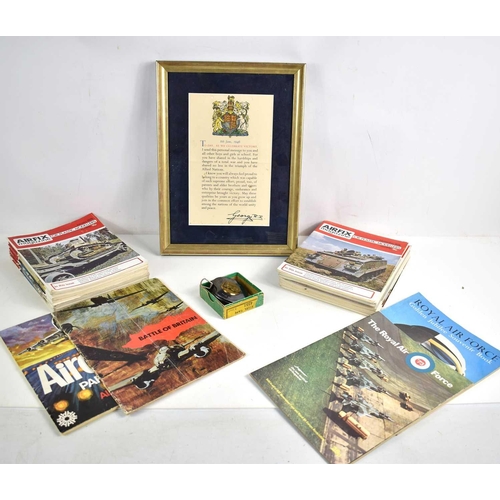 310 - A Day of Victory Celebration card with a message from King George VI dated 8th June 1946, these were... 