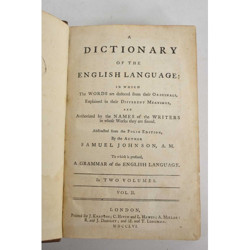 368 - A Dictionary of the English Language, abstracted from the Folio Edition by the author Samuel Johnson... 