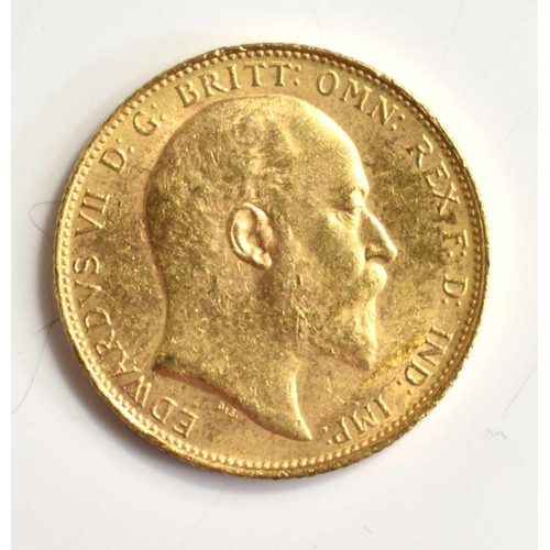 75 - An Edward VII full gold sovereign, Melbourne mint, dated 1909.