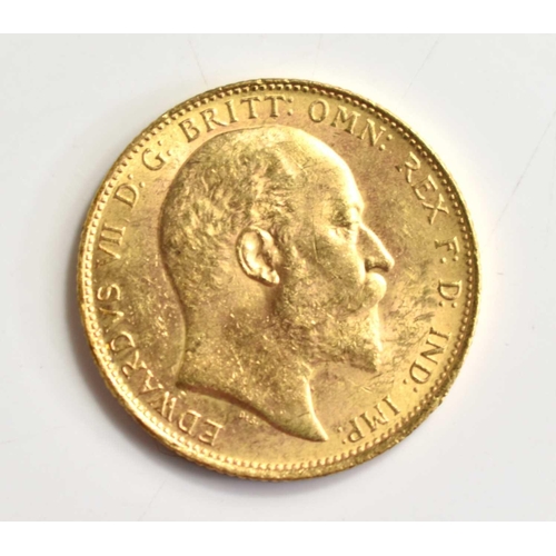 78 - An Edward VII full gold sovereign, Melbourne mint, dated 1909.