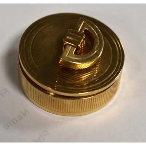 42 - A 9ct gold Cartier pill box, Art Deco period, in the original presentation case, 23g