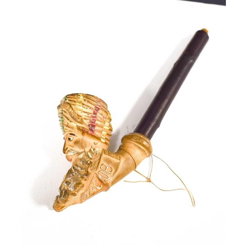 79 - A Gambier of Paris Jacob meerschaum pipe, numbered 1048, in the form of a bearded man, numbered 1048... 