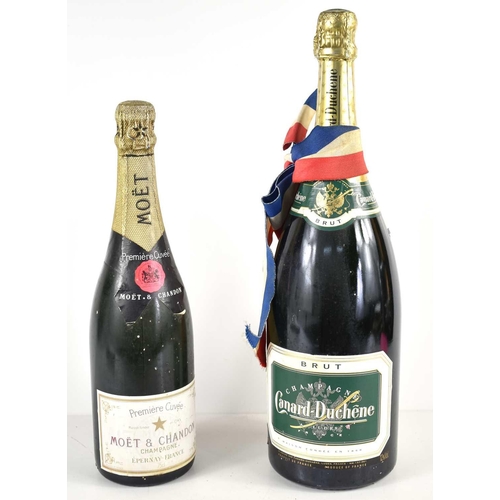 59 - A bottle of Canard-Duchene brut champagne, magnum size, together with a bottle of Moet & Chandon Pre... 