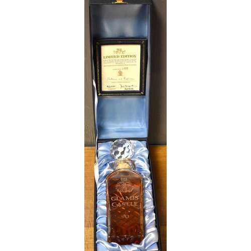 63a - A limited edition Glamis Castle 25yr old Scotch Whisky to commemorate the 90th birthday of Her Majes... 