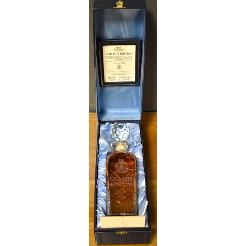 64a - A limited edition Glamis Castle 25yr old Scotch Whisky to commemorate the 90th birthday of Her Majes... 