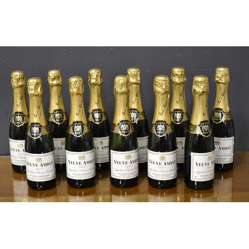 67a - Eleven bottles of Veuve Amiot Saumur Brut sparkling wine, 37.5cl.