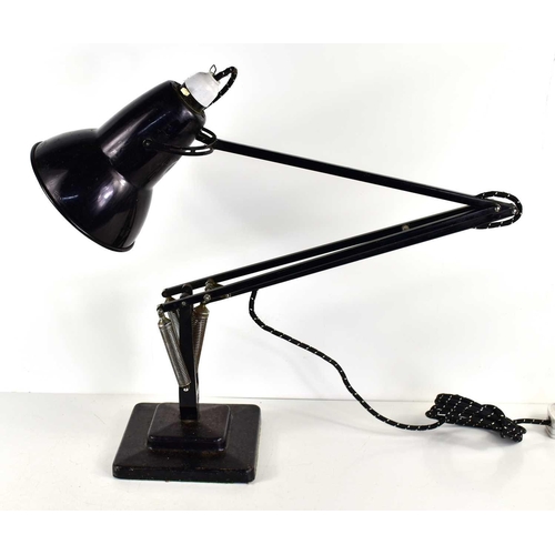 339 - A vintage Herbert Terry anglepoise lamp on a black square base.