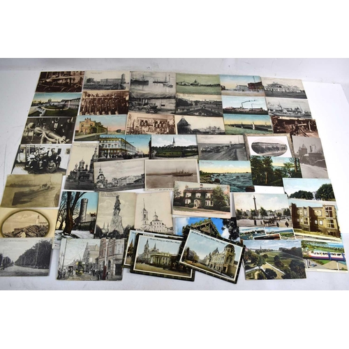 276 - A collection of Edwardian and later postcards from the UK, Russian and Tallnn, depicting buildings a... 