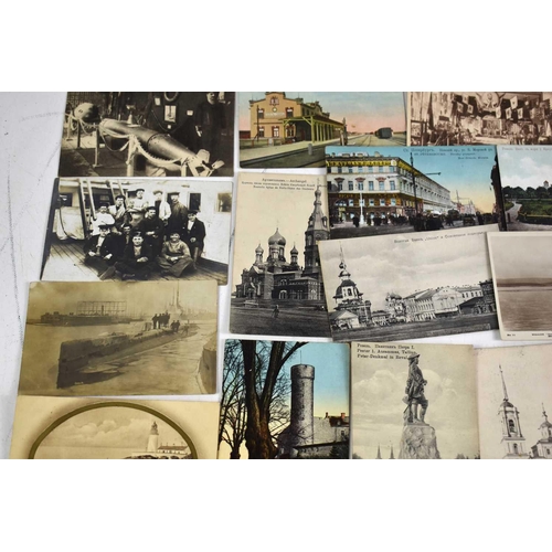 276 - A collection of Edwardian and later postcards from the UK, Russian and Tallnn, depicting buildings a... 