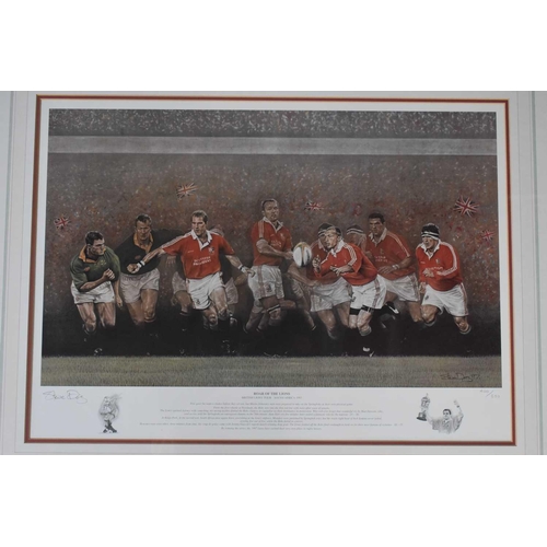 294 - Steve Doig, Limited Edition print 400/850, Roar of the Lions, British Lions Tour 0 South Africa 1997... 