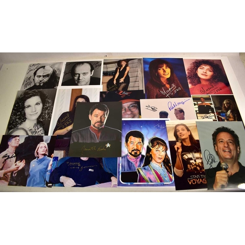 38 - Autographs: A collection of Star Trek related signed photographs to include Jonathan Frakes, Marina ... 