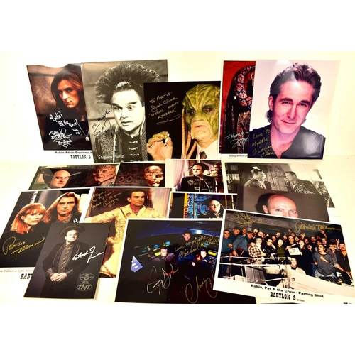 41 - Autographs: A collection of Babylon 5 related signed photographs to include Peter Woodward, Patricia... 