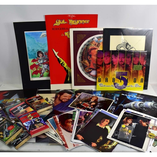 49 - A collection of Sci-fi memorabilia to include signed photos of Patricia Tillman, Peter Woodward and ... 