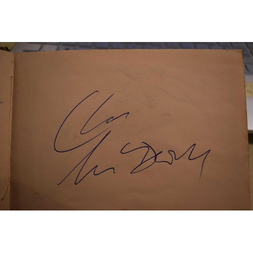 56 - Three autograph books containing the signatures of Adam Faith, Paul McCartney Vic Flick, Billy Burde... 