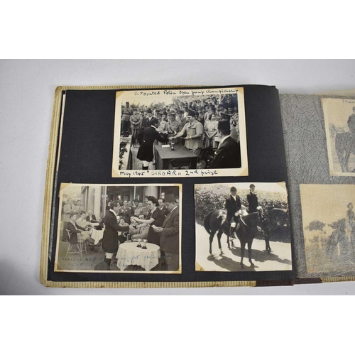 74 - A 1940s photograph album containing photos of King Faroulk presenting the Challenge Cup, Ferusiya Cl... 