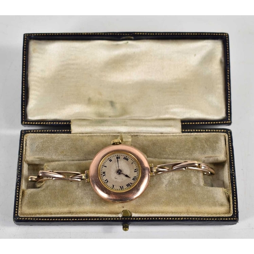 343 - An Art Deco Rolex 9ct gold ladies wristwatch, the case fully hallmarked with London assay mark and d... 