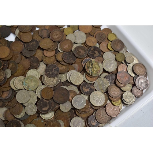 324 - A large selection of coins, George III and later to include some silver.