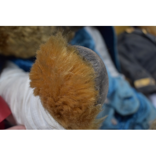 104 - A large Portobello Bear Co. Limited Edition bear, wearing blue velvet attire, Collectors Designer Be... 