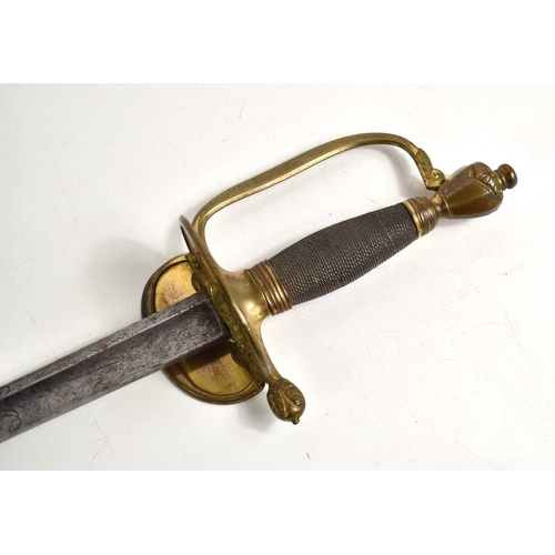 101 - A British Infantry Officers 1796 pattern sword made by Johann Justus Runkel, Solingen, the blade etc... 