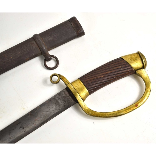 106 - An Imperial Russian Model 1881 Type Shashka troopers sword, with scabbard, blade length 78cm.