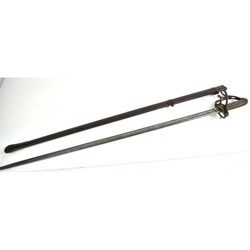 107 - A 19th century 1821 pattern light cavalry sword by Maynard & Harris, with fullered and etched blade ... 