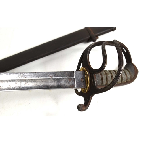 107 - A 19th century 1821 pattern light cavalry sword by Maynard & Harris, with fullered and etched blade ... 