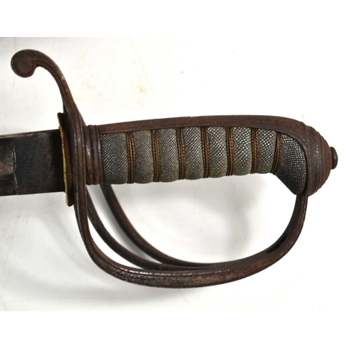 107 - A 19th century 1821 pattern light cavalry sword by Maynard & Harris, with fullered and etched blade ... 